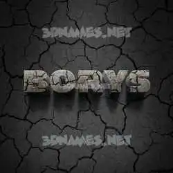 borys in Cracked Stone style - 3D name wallpaper