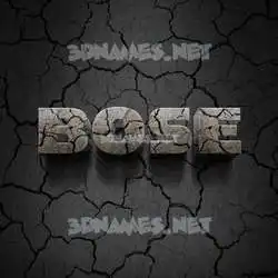 bose in Cracked Stone style - 3D name wallpaper