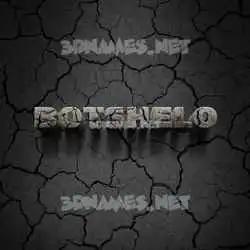 botshelo in Cracked Stone style - 3D name wallpaper
