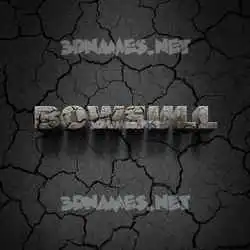 bowsull in Cracked Stone style - 3D name wallpaper