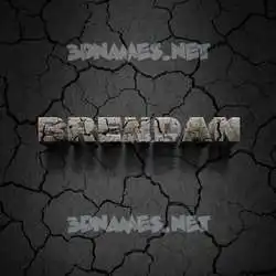 brendan in Cracked Stone style - 3D name wallpaper