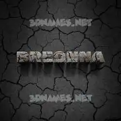 breonna in Cracked Stone style - 3D name wallpaper