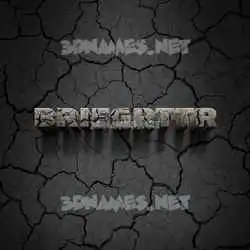 brifgrttr in Cracked Stone style - 3D name wallpaper