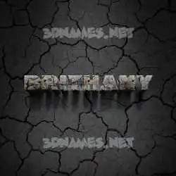 brithany in Cracked Stone style - 3D name wallpaper