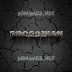 brogonian in Cracked Stone style - 3D name wallpaper