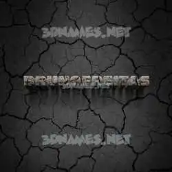 brunofreitas in Cracked Stone style - 3D name wallpaper
