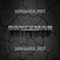 bryceman in Cracked Stone style - 3D name wallpaper
