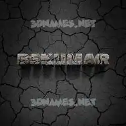 bskumar in Cracked Stone style - 3D name wallpaper