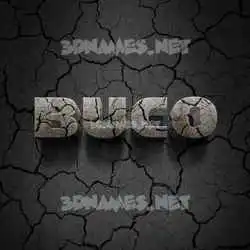 buco in Cracked Stone style - 3D name wallpaper