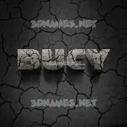 bucy in Cracked Stone style - 3D name wallpaper