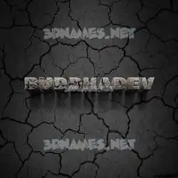buddhadev in Cracked Stone style - 3D name wallpaper