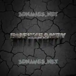 buffysanty in Cracked Stone style - 3D name wallpaper