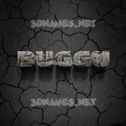 buggu in Cracked Stone style - 3D name wallpaper