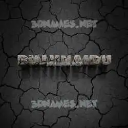 bujjinaidu in Cracked Stone style - 3D name wallpaper