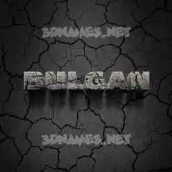 bulgan in Cracked Stone style - 3D name wallpaper