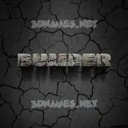 bumper in Cracked Stone style - 3D name wallpaper