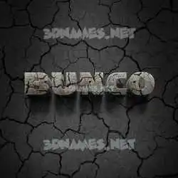 bunco in Cracked Stone style - 3D name wallpaper