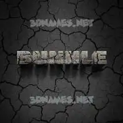 bunhle in Cracked Stone style - 3D name wallpaper