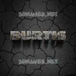 burtis in Cracked Stone style - 3D name wallpaper