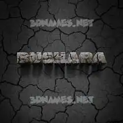 bushara in Cracked Stone style - 3D name wallpaper