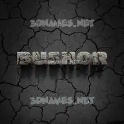 bushor in Cracked Stone style - 3D name wallpaper
