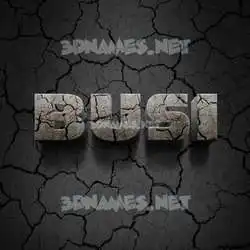 busi in Cracked Stone style - 3D name wallpaper