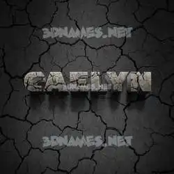 caelyn in Cracked Stone style - 3D name wallpaper