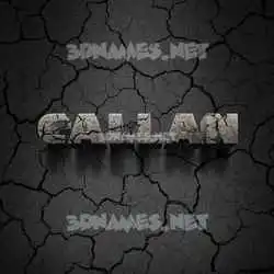 callan in Cracked Stone style - 3D name wallpaper