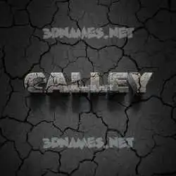calley in Cracked Stone style - 3D name wallpaper