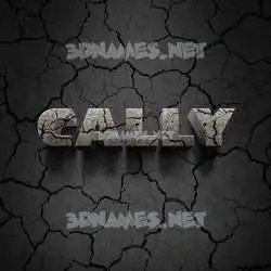 cally in Cracked Stone style - 3D name wallpaper