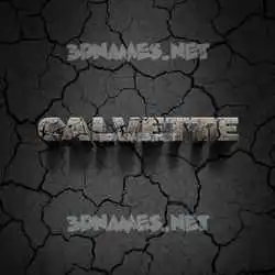 calvette in Cracked Stone style - 3D name wallpaper