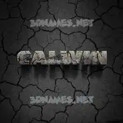 calwin in Cracked Stone style - 3D name wallpaper