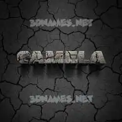 camela in Cracked Stone style - 3D name wallpaper