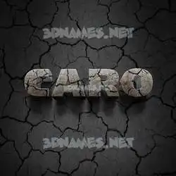 caro in Cracked Stone style - 3D name wallpaper