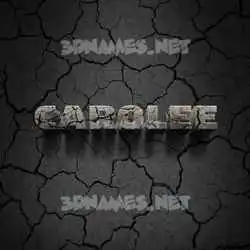 carolee in Cracked Stone style - 3D name wallpaper