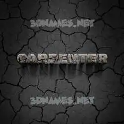 carpenter in Cracked Stone style - 3D name wallpaper