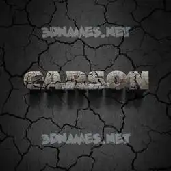 carson in Cracked Stone style - 3D name wallpaper