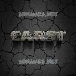 carst in Cracked Stone style - 3D name wallpaper