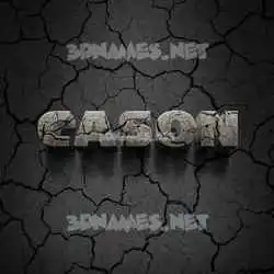 cason in Cracked Stone style - 3D name wallpaper