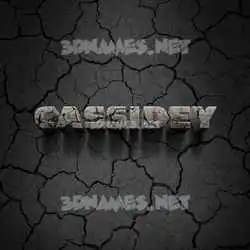cassidey in Cracked Stone style - 3D name wallpaper