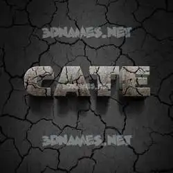 cate in Cracked Stone style - 3D name wallpaper