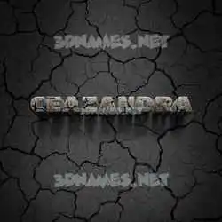 ceazandra in Cracked Stone style - 3D name wallpaper