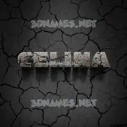 celina in Cracked Stone style - 3D name wallpaper