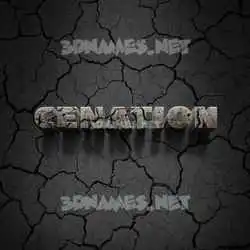cenation in Cracked Stone style - 3D name wallpaper
