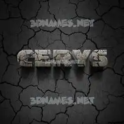 cerys in Cracked Stone style - 3D name wallpaper
