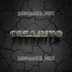 cesarito in Cracked Stone style - 3D name wallpaper