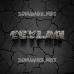 ceylan in Cracked Stone style - 3D name wallpaper