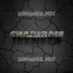 chabiram in Cracked Stone style - 3D name wallpaper