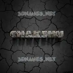 chakshu in Cracked Stone style - 3D name wallpaper