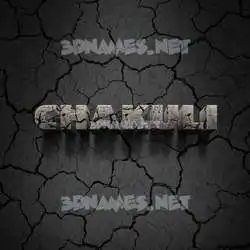 chakuli in Cracked Stone style - 3D name wallpaper